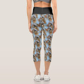 かわいい希望のブラックキャップ《鳥》アメリカゴガラソンバード カプリレギンス (裏面)