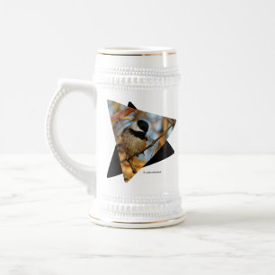 かわいい希望のブラックキャップ《鳥》アメリカゴガラソンバード ビールジョッキ