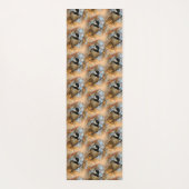 かわいい希望のブラックキャップ《鳥》アメリカゴガラソンバード ヨガマット (裏面)