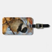 かわいい希望のブラックキャップ《鳥》アメリカゴガラソンバード ラゲッジタグ (正面横)