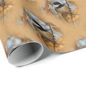 かわいい希望のブラックキャップ《鳥》アメリカゴガラソンバード ラッピングペーパー (ロールコーナー)