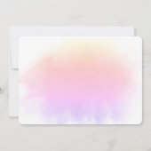 かわいい帽子をかぶったフクロウがログに座っている 招待状 (裏面)