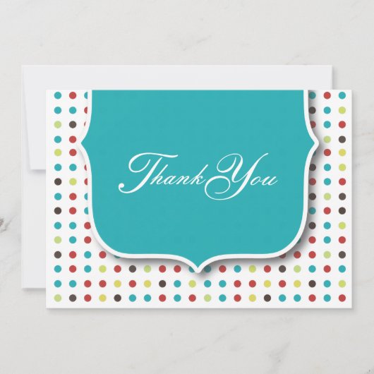 かわいい平らなカードありがとう サンキューカード (正面)