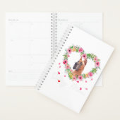 . .かわいい平凡なママ、フラワードッグ愛好家、Tシャツ プランナー手帳 (ディスプレー)