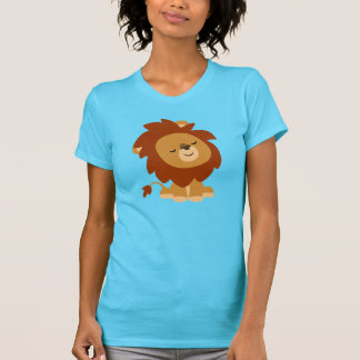 かわいい平和な漫画ライオンの女性Tシャツ Tシャツ