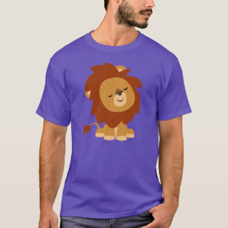 かわいい平和な漫画ライオンTシャツ Tシャツ
