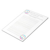 かわいい平和のサイン ノートパッド (アングル)