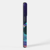 かわいい平和の宇宙人と宇宙船 iPhoneケース (右側面)
