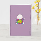 かわいい平和ベビーヒッピー/ヒッピー赤ちゃんシャワー カード (黄色い花)