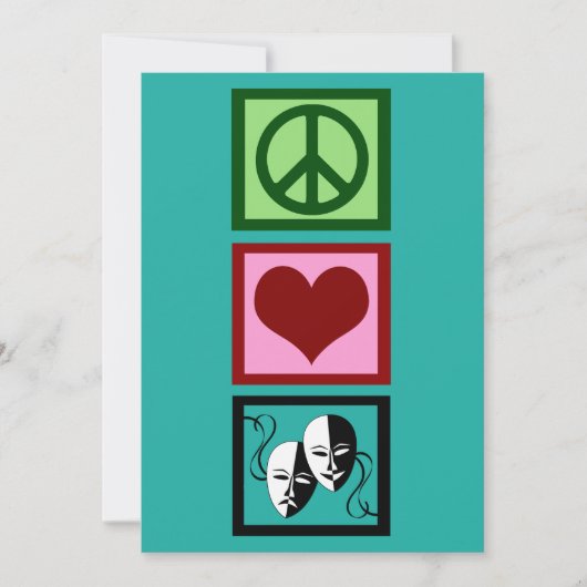 かわいい平和ラブシアタークリスマス シーズンカード (正面)