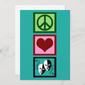 かわいい平和ラブシアタークリスマス シーズンカード (正面/裏面)