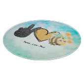 かわいい平和ラブミツバチ カッティングボード (角)