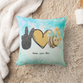 かわいい平和ラブミツバチ クッション (ブランケット)