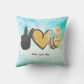 かわいい平和ラブミツバチ クッション (裏面)