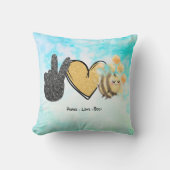 かわいい平和ラブミツバチ クッション (正面)