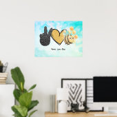 かわいい平和ラブミツバチ ポスター (ホームオフィス)
