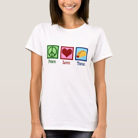 かわいい平和愛タコス Tシャツ (正面)
