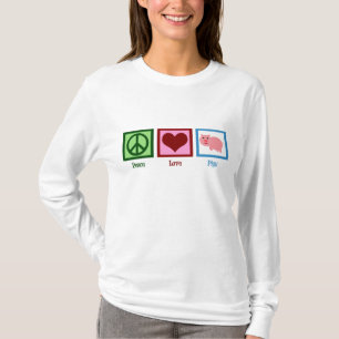 かわいい平和愛ブタ Tシャツ