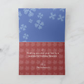 かわいい平和、喜びおよび幸福の挨拶状 シーズンカード (内部)