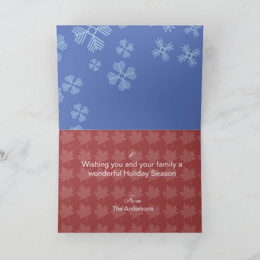 かわいい平和、喜びおよび幸福の挨拶状 シーズンカード (内部)