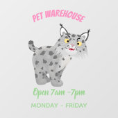 かわいい平均bobcat lynx漫画 ウィンドウサイン (シート)