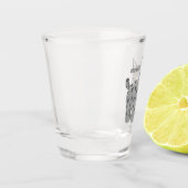 かわいい平均bobcat lynx漫画 ショットグラス (左)