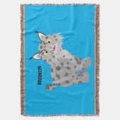 かわいい平均bobcat lynx漫画 スローブランケット (正面縦)
