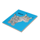 かわいい平均bobcat lynx漫画 タイル (側面)