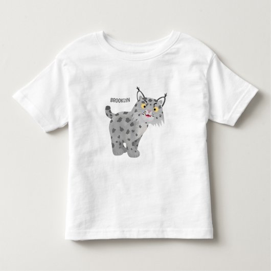 かわいい平均bobcat lynx漫画 トドラーTシャツ (正面)