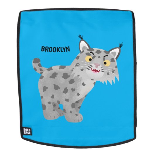かわいい平均bobcat lynx漫画 バックパック (取り外し可フェース)