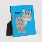 かわいい平均bobcat lynx漫画 フォトプラーク (正面)