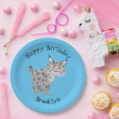 かわいい平均bobcat lynx漫画 ペーパープレート (パーティー)