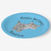 かわいい平均bobcat lynx漫画 ペーパープレート (アングル)