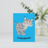 かわいい平均bobcat lynx漫画 ポストカード (スタンド正面)