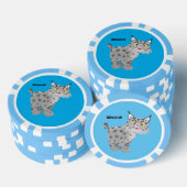 かわいい平均bobcat lynx漫画 ポーカーチップ (積み重ね)