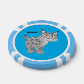 かわいい平均bobcat lynx漫画 ポーカーチップ (シングル)