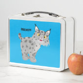 かわいい平均bobcat lynx漫画 メタルランチボックス (インサイチュ)