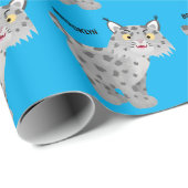 かわいい平均bobcat lynx漫画 ラッピングペーパー (ロールコーナー)