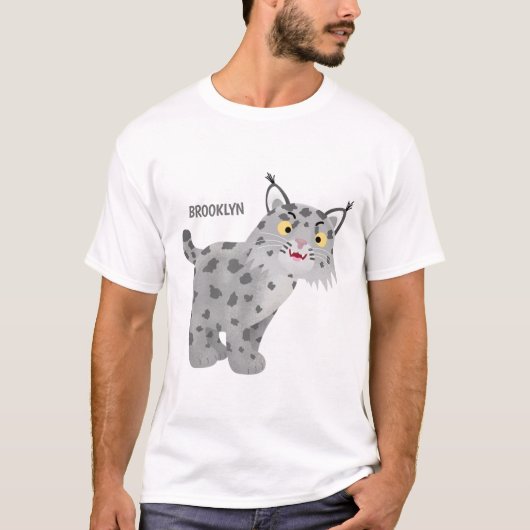 かわいい平均bobcat lynx漫画 tシャツ (正面)