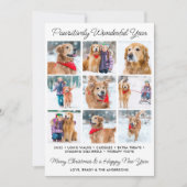 かわいい年の犬のペットの写真コラージュ シーズンカード (正面)