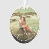 かわいい幸せあなたと私の愛のクラスリーエレガント引用文 オーナメント (正面)