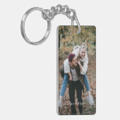 かわいい幸せあなたと私の愛のクラスリーエレガント引用文 キーホルダー (正面左)