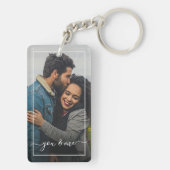 かわいい幸せあなたと私の愛のクラスリーエレガント引用文 キーホルダー (裏面)