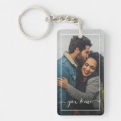 かわいい幸せあなたと私の愛のクラスリーエレガント引用文 キーホルダー (正面)