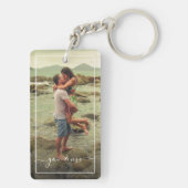 かわいい幸せあなたと私の愛のクラスリーエレガント引用文 キーホルダー (裏面)