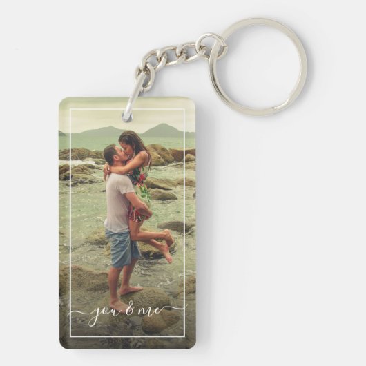 かわいい幸せあなたと私の愛のクラスリーエレガント引用文 キーホルダー (裏面)