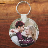 かわいい幸せあなたと私の愛のクラスリーエレガント引用文 キーホルダー (裏面)