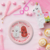 かわいい幸せかわいいの塩とコショウの双子の漫画 ペーパープレート (パーティー)