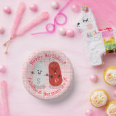 かわいい幸せかわいいの塩とコショウの双子の漫画 ペーパーボウル (パーティー)