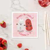 かわいい幸せかわいいの塩とコショウ漫画 スタンダードカクテルナプキン (インサイチュ)